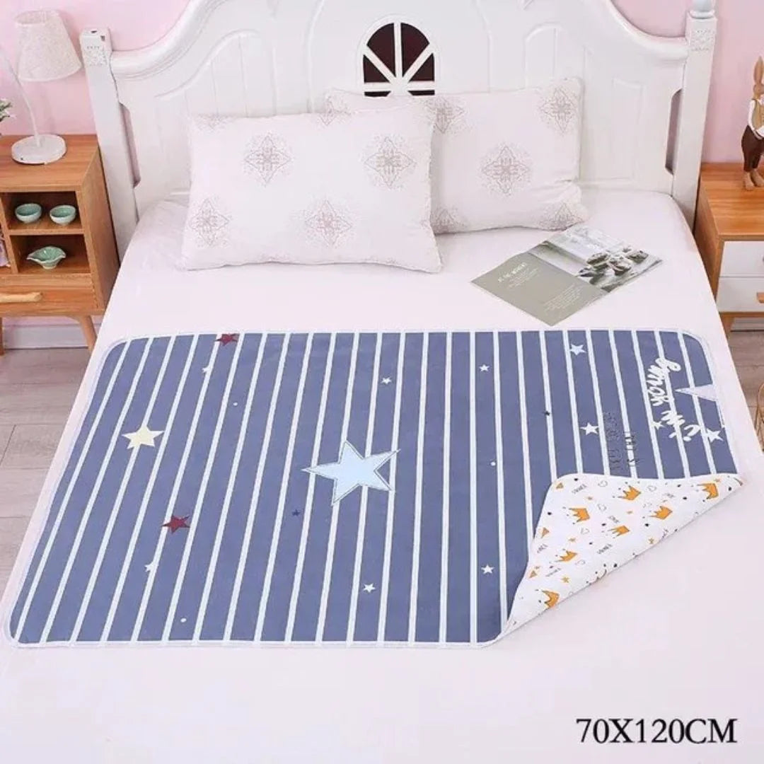 SnugglyNest™ – Waterdichte Verschoonmat Voor Kinderen Leeftijd 0+ – Houdt Bed Droog