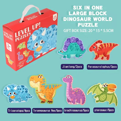 WoodyCraft™ – 6-in-1 Puzzel Voor Kinderen Vanaf 3 Jaar – Verbetert Fijne Motoriek