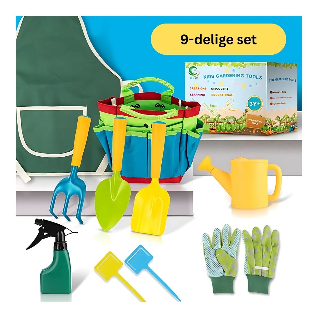GardenSprouts - Tuingereedschap Set voor Kinderen vanaf 3 jaar -Ontwikkelt Verantwoordelijkheid en Fijne Motoriek