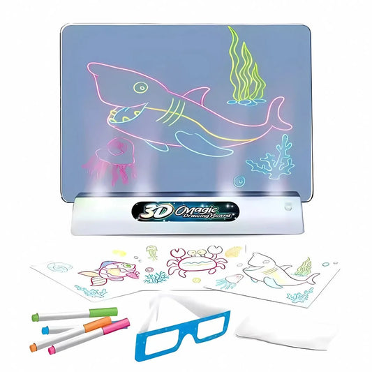 GlowSketch Board – Lichtgevend 3D Tekenbord voor Kinderen vanaf 4 Jaar