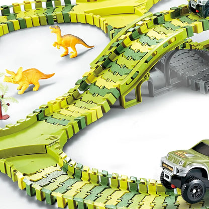 DinoRace - Jurassic Dinosaurus Racebaan Speelset