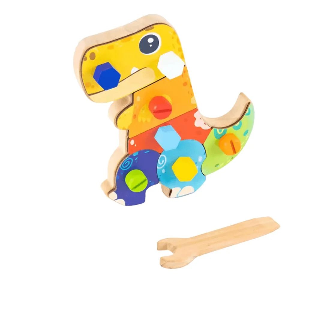 PlayCraft™ – Dinosaur Schroefbord Voor Kinderen Vanaf 3 Jaar – Verbetert Fijne Motoriek