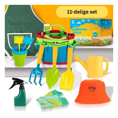 GardenSprouts - Tuingereedschap Set voor Kinderen vanaf 3 jaar -Ontwikkelt Verantwoordelijkheid en Fijne Motoriek