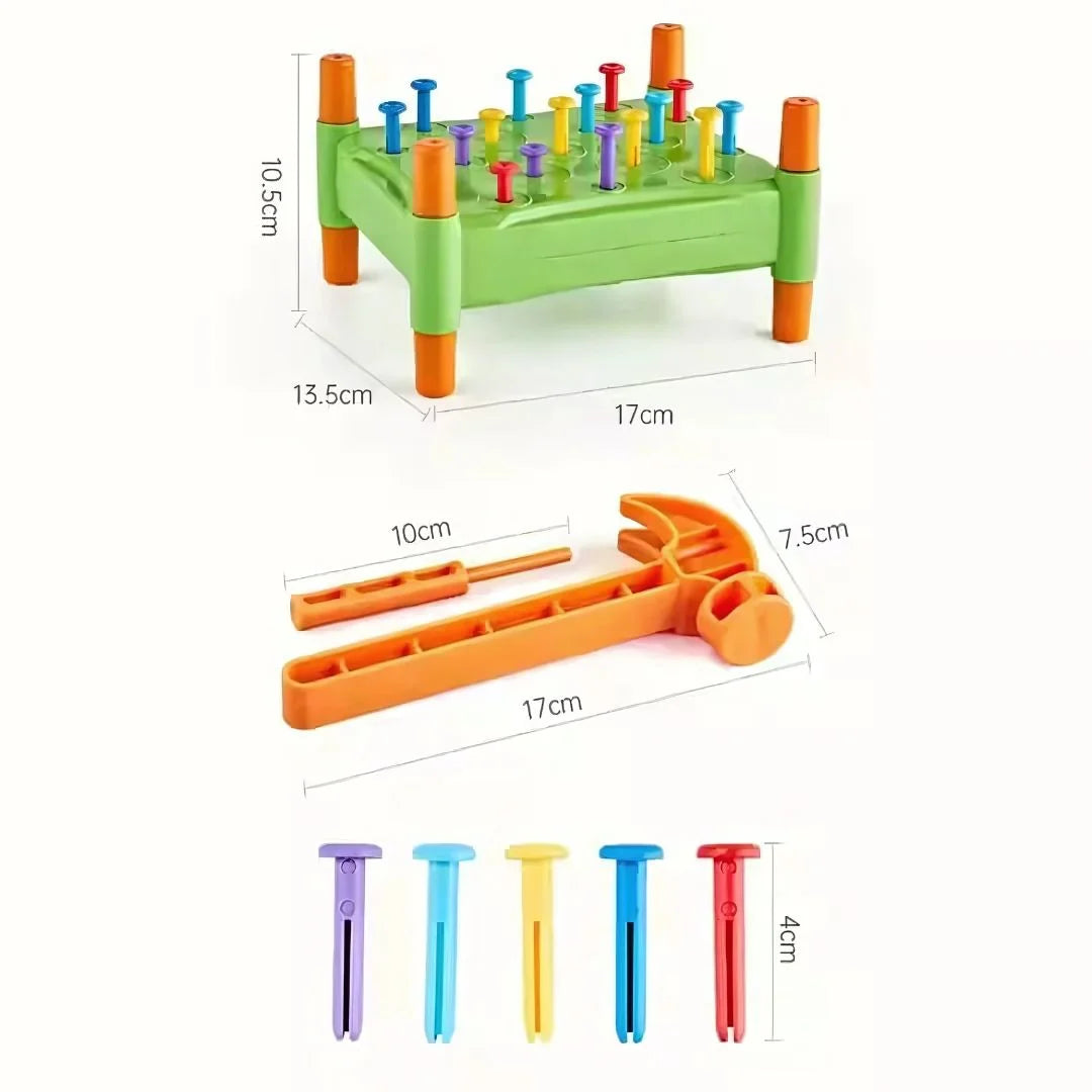 NailPop | Hamertje Tik Speelset van Kunststof voor Kinderen 3+