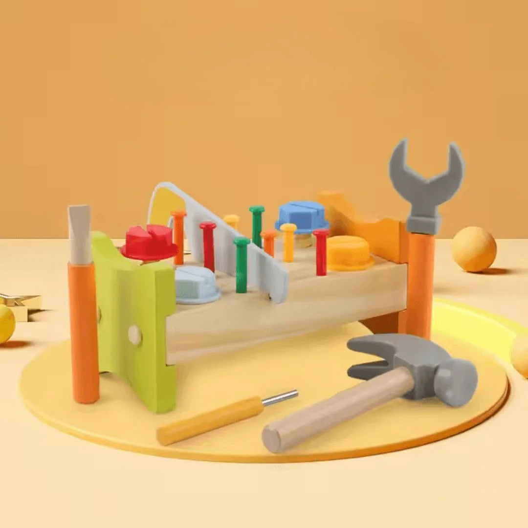 TinyTinker™ – Montessori Houten Schroefbord Voor Kinderen Vanaf 3 Jaar – Verbetert Fijne Motoriek