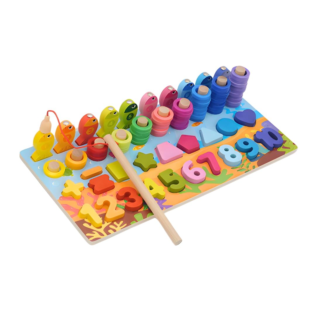 3DPuzzleCraft - 3D Houten Cijferpuzzel Sorteer Montessori-Speelgoed