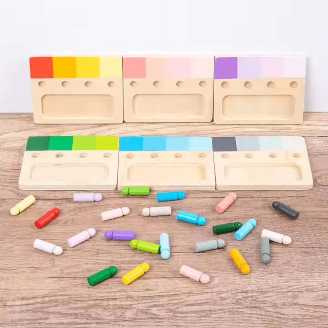 RainbowMatchers™ – Montessori Leerbord Voor Kinderen Vanaf 3 Jaar – Verbetert Fijne Motoriek