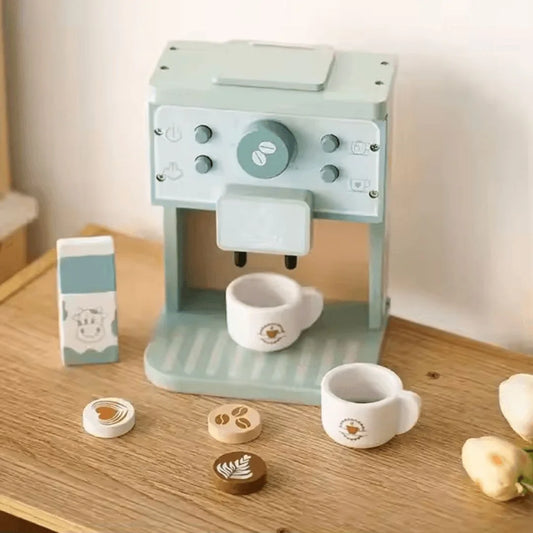 TinyBrew™ – Houten Koffieset Voor Kinderen Vanaf 3 Jaar – Stimuleert Fantasierijk Spel