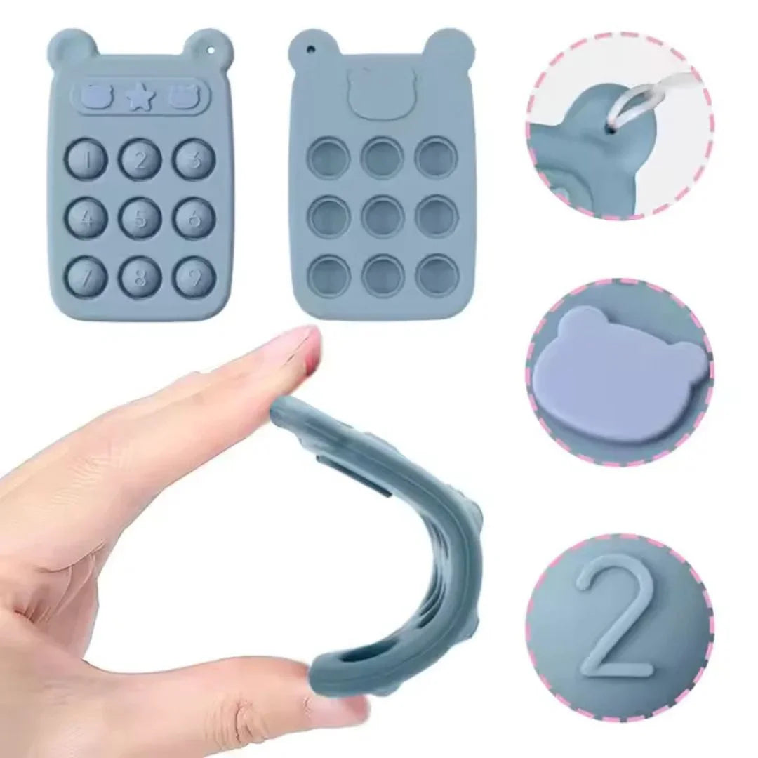SiliPop™ - Siliconen numeriek kussentje en bijtspeeltje voor baby's