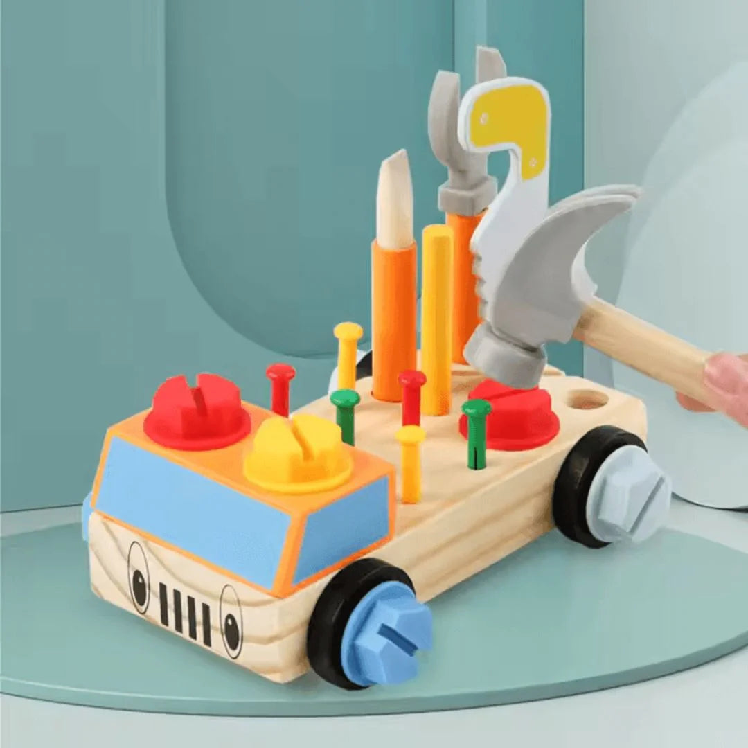 TinyTinker™ – Montessori Houten Schroefbord Voor Kinderen Vanaf 3 Jaar – Verbetert Fijne Motoriek