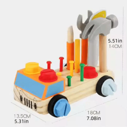TinyTinker™ – Montessori Houten Schroefbord Voor Kinderen Vanaf 3 Jaar – Verbetert Fijne Motoriek