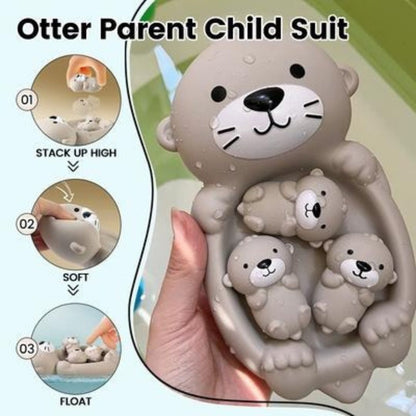 OtterNest – Drijvende Otter Familie Badspeelgoed voor Kinderen vanaf 18 Maanden – Stimuleert Verbinding & Fantasiespel