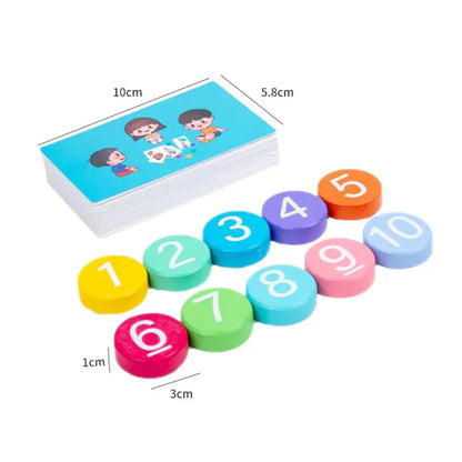 CountCaps Houten Tellen & Reken Fiches – Montessori Leren – Vanaf 4 Jaar