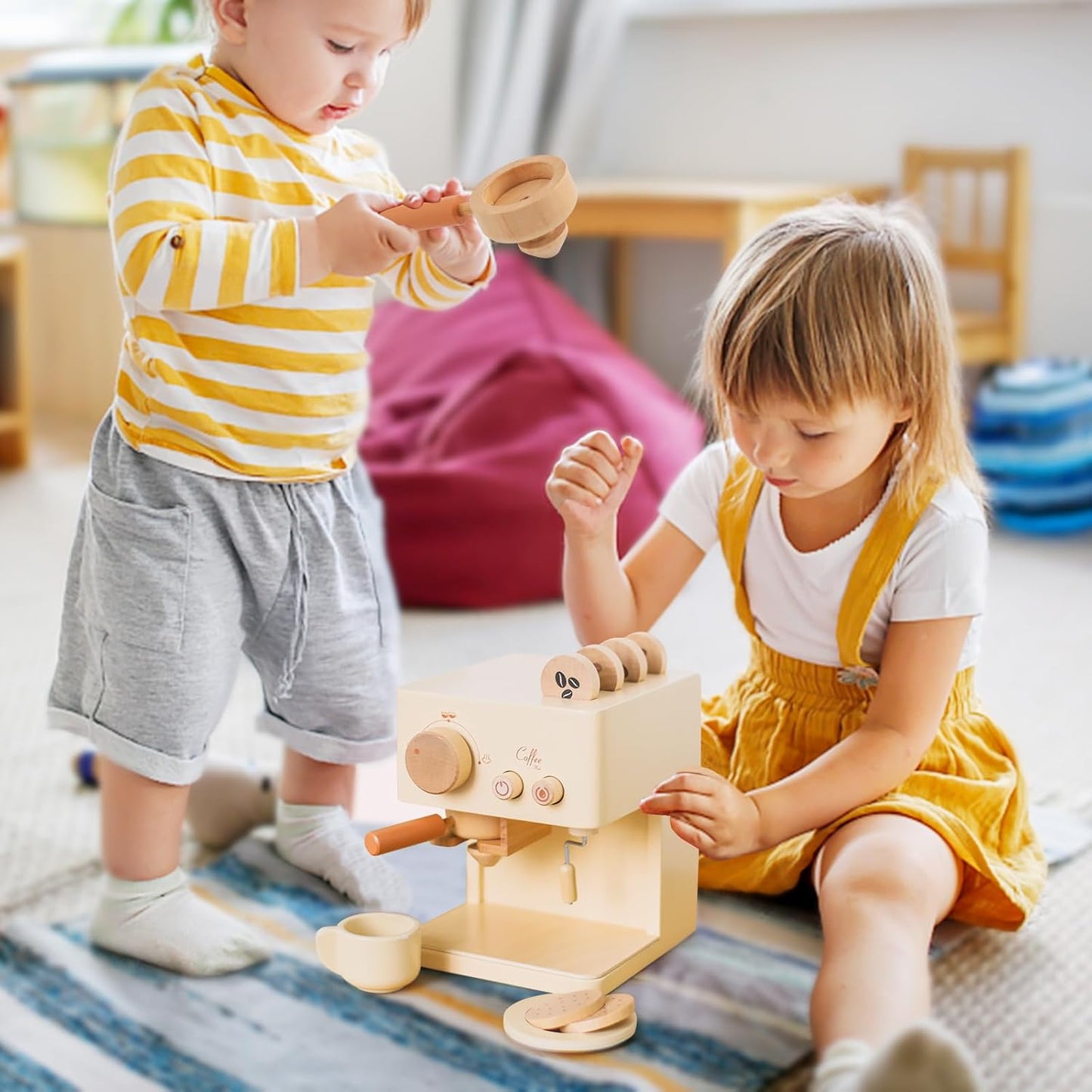 BrewBuddies Houten Koffie & Thee Speelset – Rollenspel – Vanaf 3 Jaar