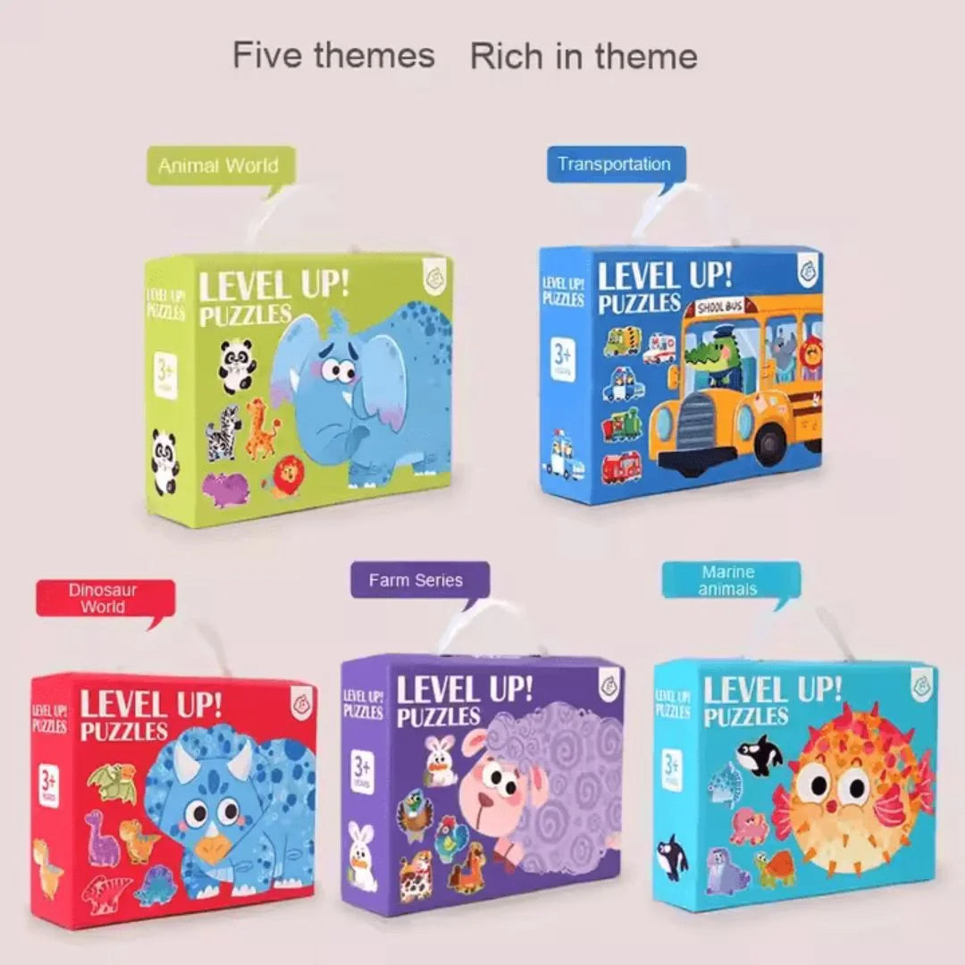 WoodyCraft™ – 6-in-1 Puzzel Voor Kinderen Vanaf 3 Jaar – Verbetert Fijne Motoriek
