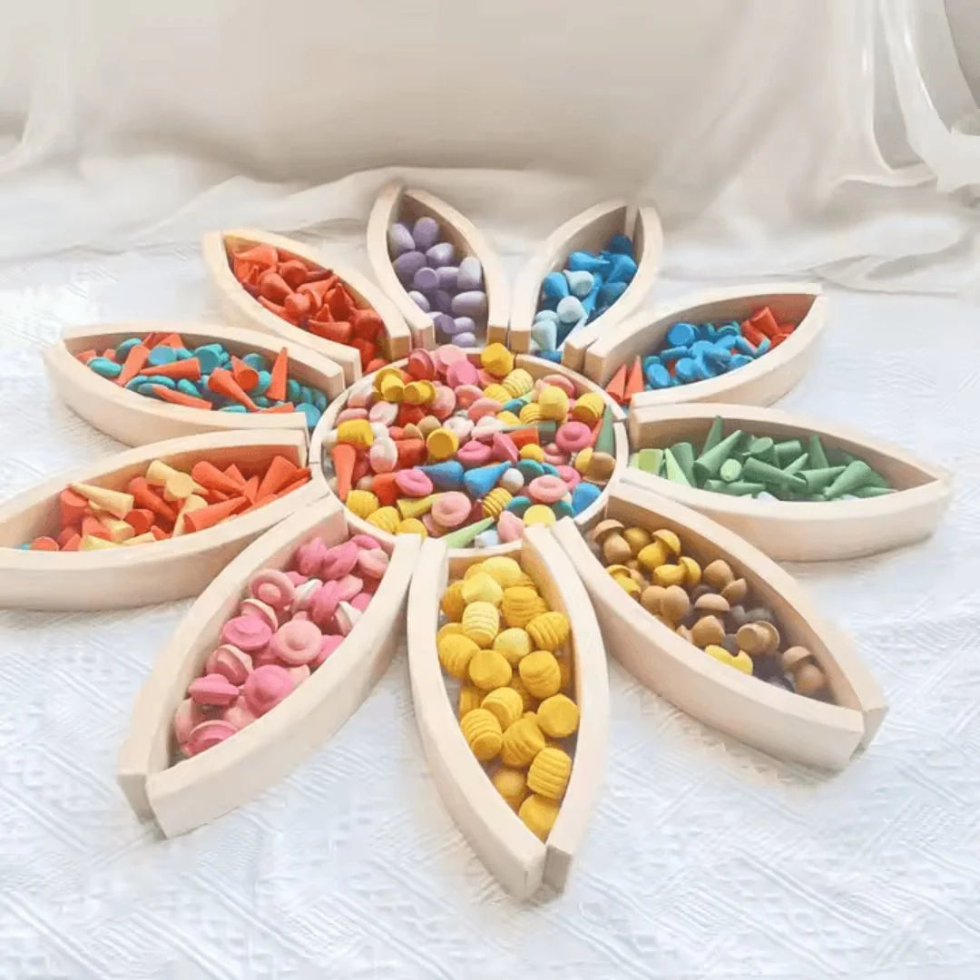 TimberTales™ – Houten Regenboog Bouwblokken Voor Kinderen Vanaf 3 Jaar – Verbetert Creativiteit