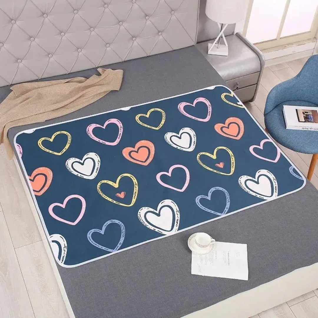 SnugglyNest™ – Waterdichte Verschoonmat Voor Kinderen Leeftijd 0+ – Houdt Bed Droog