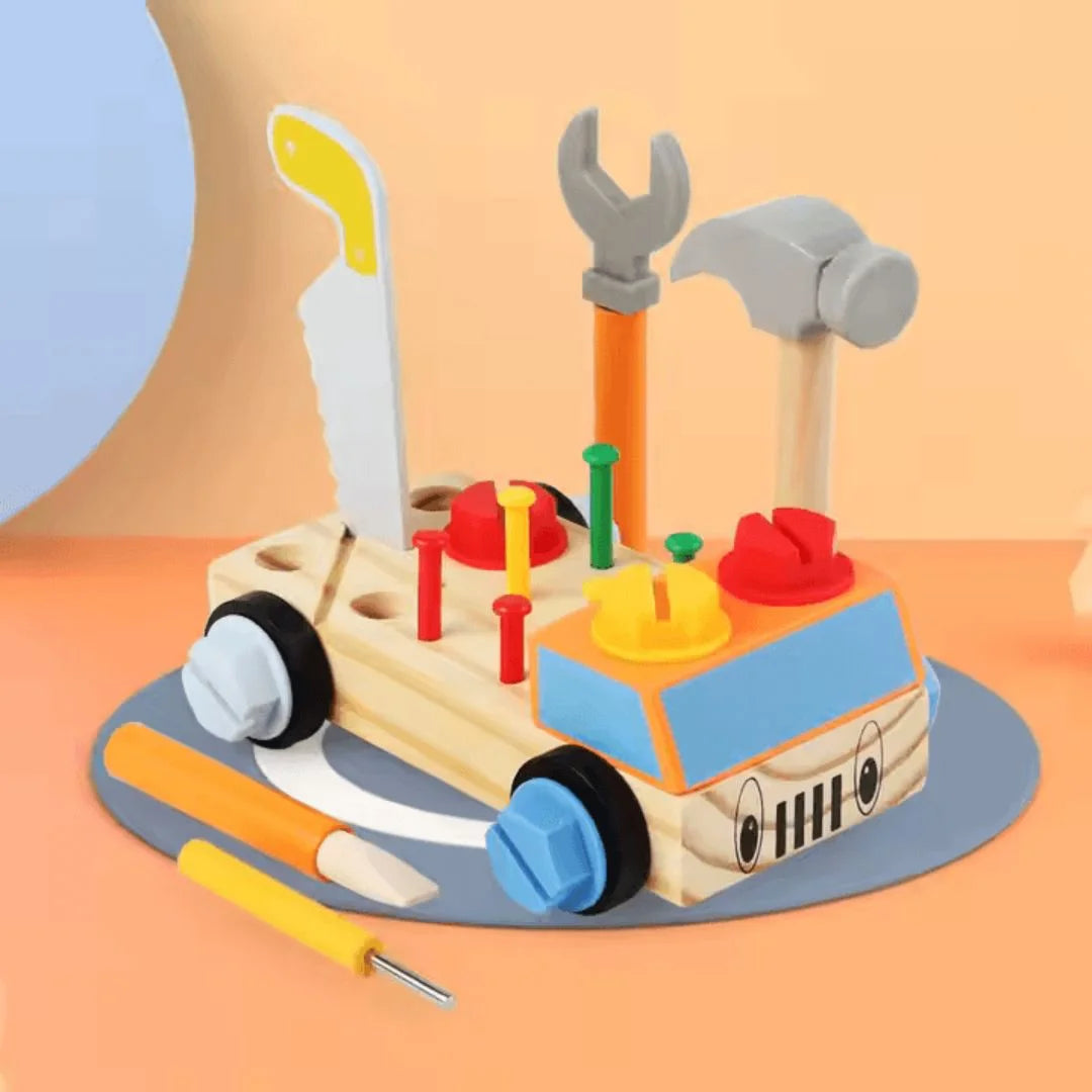 TinyTinker™ – Montessori Houten Schroefbord Voor Kinderen Vanaf 3 Jaar – Verbetert Fijne Motoriek