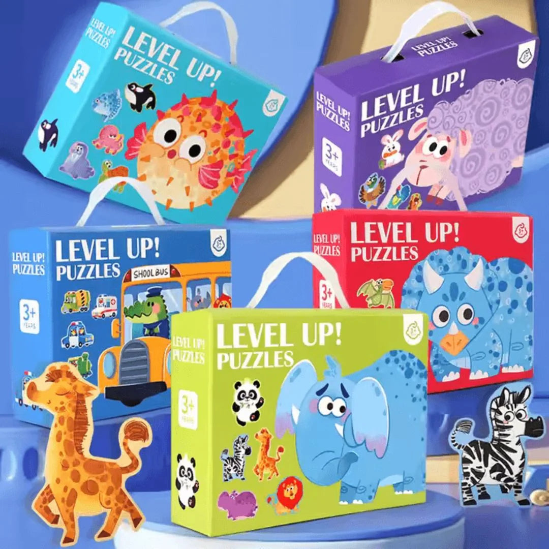 WoodyCraft™ – 6-in-1 Puzzel Voor Kinderen Vanaf 3 Jaar – Verbetert Fijne Motoriek