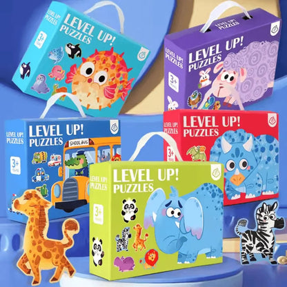 WoodyCraft™ – 6-in-1 Puzzel Voor Kinderen Vanaf 3 Jaar – Verbetert Fijne Motoriek