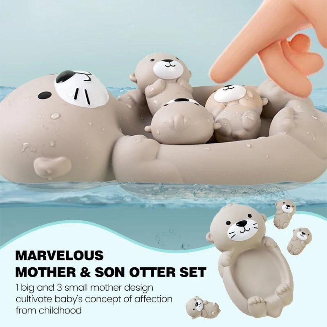 OtterNest – Drijvende Otter Familie Badspeelgoed voor Kinderen vanaf 18 Maanden – Stimuleert Verbinding & Fantasiespel