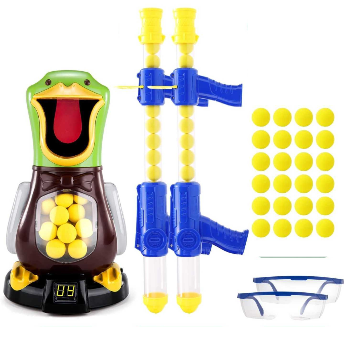 QuackTarget - Luchtaangedreven shooter speelgoedpistolen