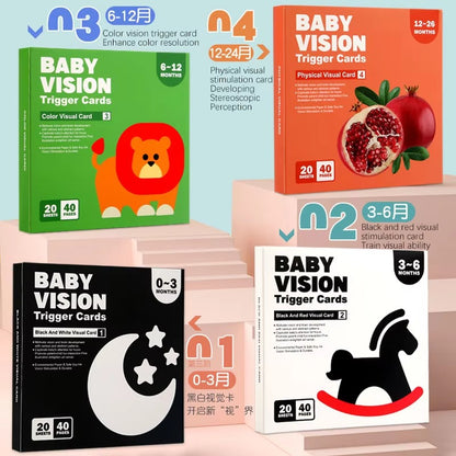 BrightPeek Contrastkaarten voor Baby’s – Zwart-Wit Stimulerend – Vanaf 0 Maanden