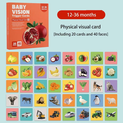 BrightPeek Contrastkaarten voor Baby’s – Zwart-Wit Stimulerend – Vanaf 0 Maanden