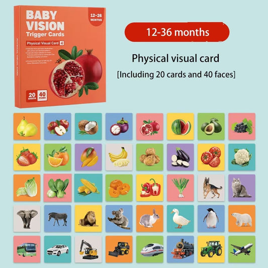 BrightPeek Contrastkaarten voor Baby’s – Zwart-Wit Stimulerend – Vanaf 0 Maanden