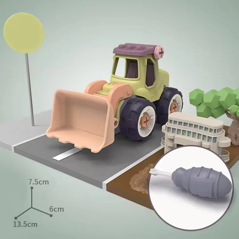 BuildCrew Mini Engineering Voertuigenset met Graaf- & Laadspeelgoed – Voor Leeftijd 3+