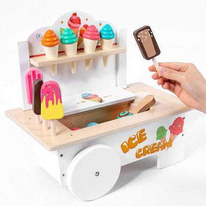 SweetTreats – Houten IJskar voor Kinderen vanaf 3 Jaar – Bevordert Rollenspel