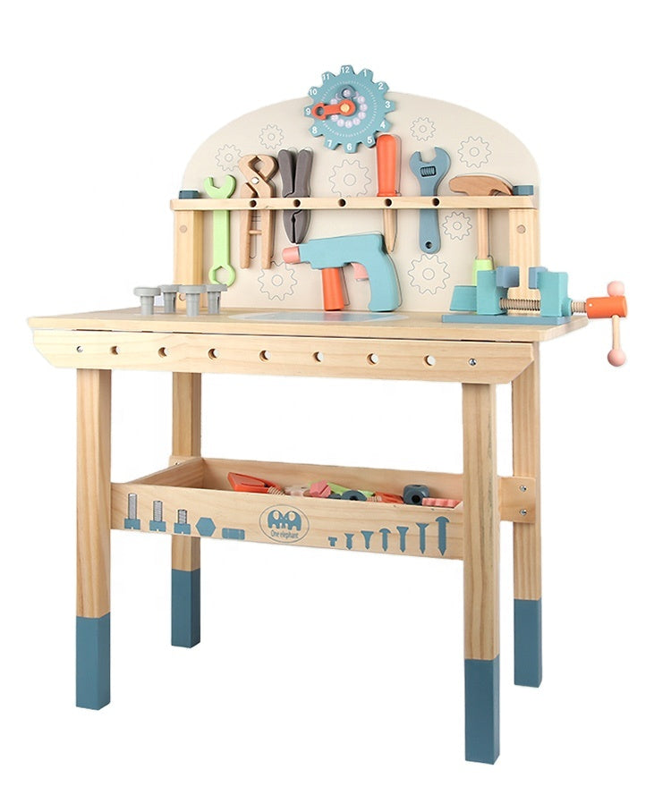 LittleHandyman – Houten Gereedschapsbank Set voor Kinderen vanaf 3 jaar – Stimuleert Creativiteit en Fijne Motoriek