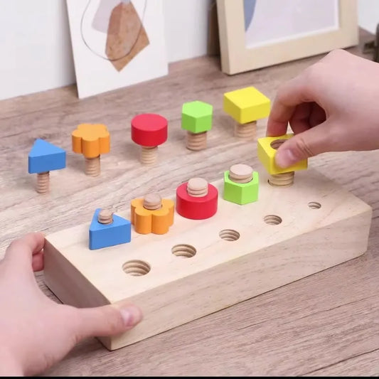 BoltBuddy Montessori Schroefbord – Fijnmotorisch Speelgoed – Vanaf 4 Jaar