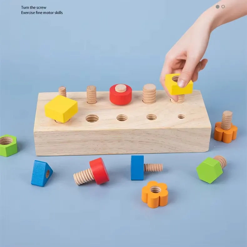 BoltBuddy Montessori Schroefbord – Fijnmotorisch Speelgoed – Vanaf 4 Jaar