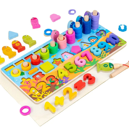 3DPuzzleCraft - 3D Houten Cijferpuzzel Sorteer Montessori-Speelgoed