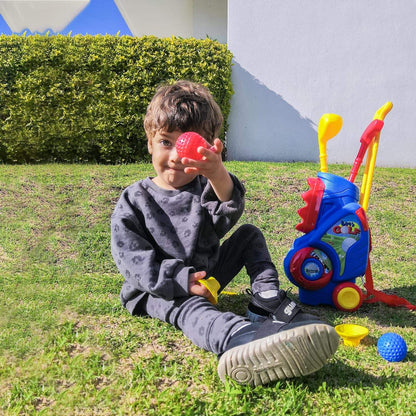 TeeChamp – Kinder Golf Trolley Set vanaf 3 Jaar – Stimuleert Coördinatie & Actief Spel