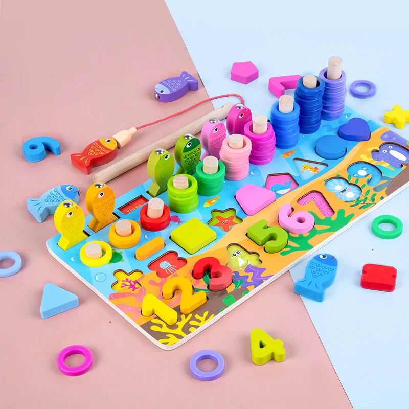 3DPuzzleCraft - 3D Houten Cijferpuzzel Sorteer Montessori-Speelgoed