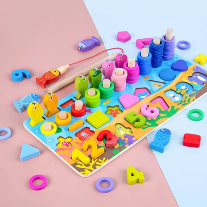 3DPuzzleCraft - 3D Houten Cijferpuzzel Sorteer Montessori-Speelgoed