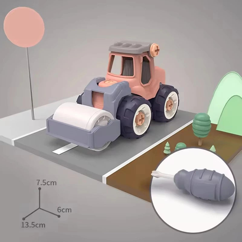 BuildCrew Mini Engineering Voertuigenset met Graaf- & Laadspeelgoed – Voor Leeftijd 3+