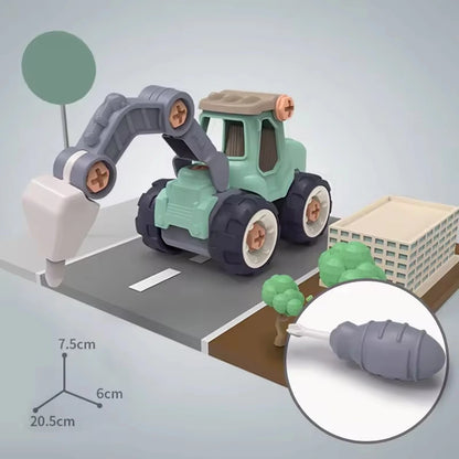BuildCrew Mini Engineering Voertuigenset met Graaf- & Laadspeelgoed – Voor Leeftijd 3+