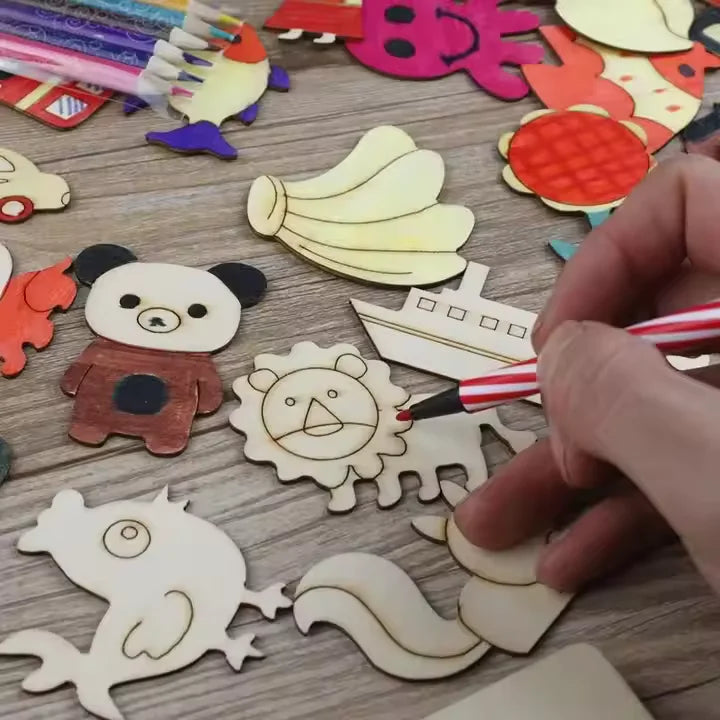 DrawEase™ - Houten sjablonenset voor kinderen