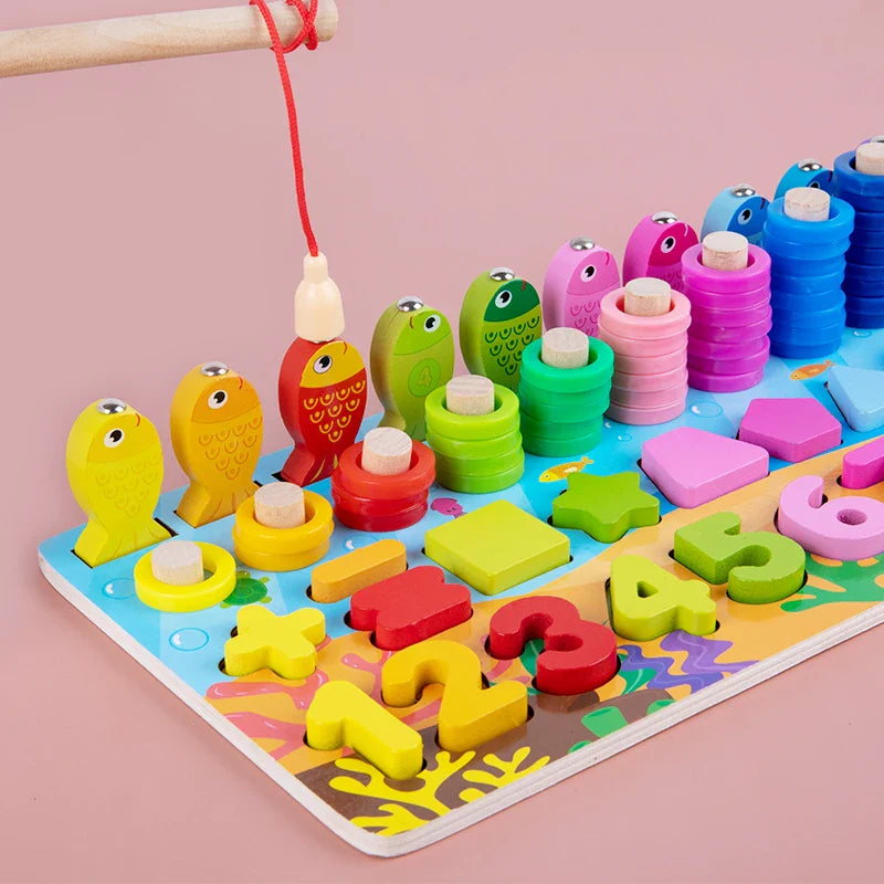 3DPuzzleCraft - 3D Houten Cijferpuzzel Sorteer Montessori-Speelgoed