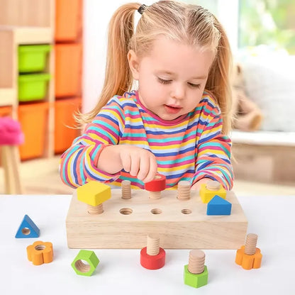 BoltBuddy Montessori Schroefbord – Fijnmotorisch Speelgoed – Vanaf 4 Jaar