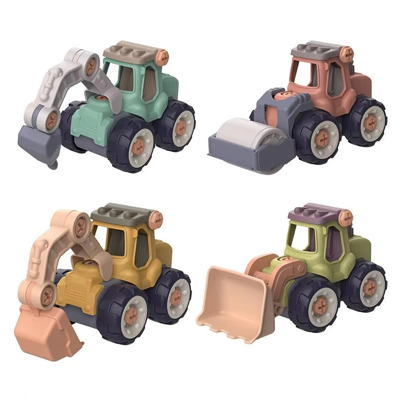 BuildCrew Mini Engineering Voertuigenset met Graaf- & Laadspeelgoed – Voor Leeftijd 3+