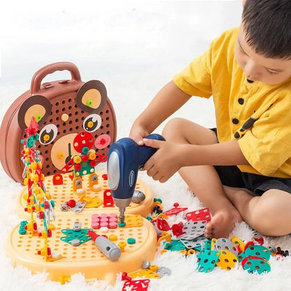 PuzzleCraft - STEM Bouwspeelgoed Set met Boor & Schroeven - Creatieve Puzzel Bouwset - Voor kinderen vanaf 3 jaar