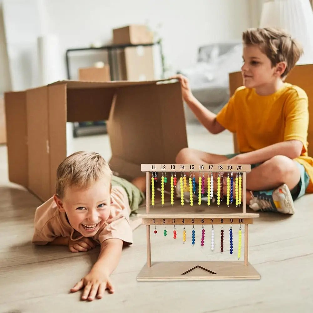 CountBeads Montessori Kralentrap – Tellen & Rekenen – Vanaf 3 Jaar