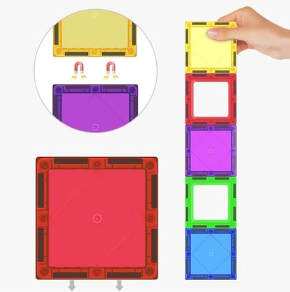 MagneTiles - Educatieve Magnetische 3D Bouwsteenset