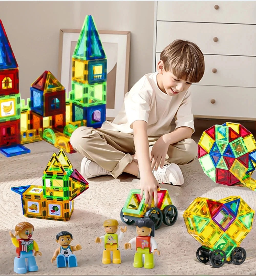 MagneTiles - Educatieve Magnetische 3D Bouwsteenset