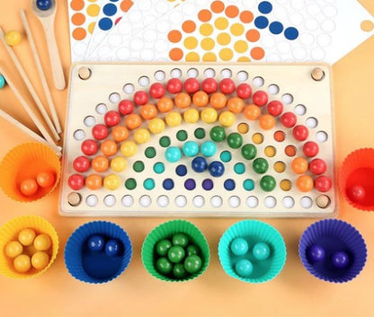 RainbowMatch – Houten Kleurensorteerspel voor Kinderen vanaf 3 Jaar – Stimuleert Kleurenherkenning