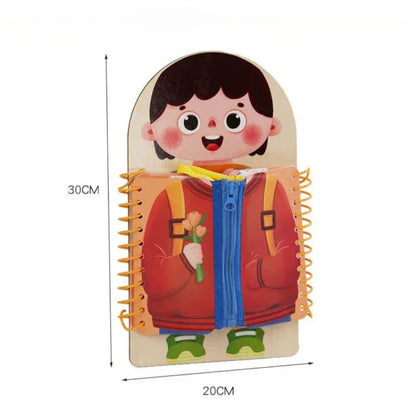 DressUpBoek – Montessori Aankleedvaardigheden Boek voor Kinderen vanaf 2 jaar – Bevordert Zelfstandigheid, Focus & Fijne Motoriek